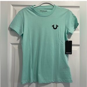 True Religion t shirt turquoise/teal size S brand new with tags
